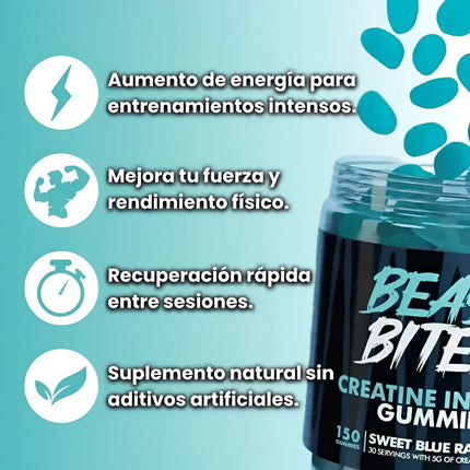 Beast Bites – Gomitas de Creatina (5 g por porción)